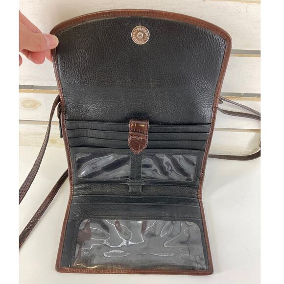 BRIGHTON SMALL BROWN ANIMAL PRINT CROSSBODY BAG WITH POCKETS - Picture 6 of 16